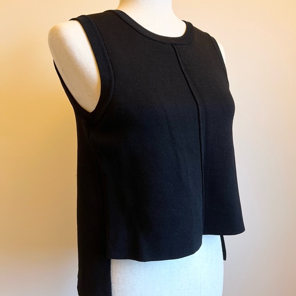 LIKE NEW Kendall & Kylie Contrast Open Back Top Black Size XS - Picture 4 of 5
